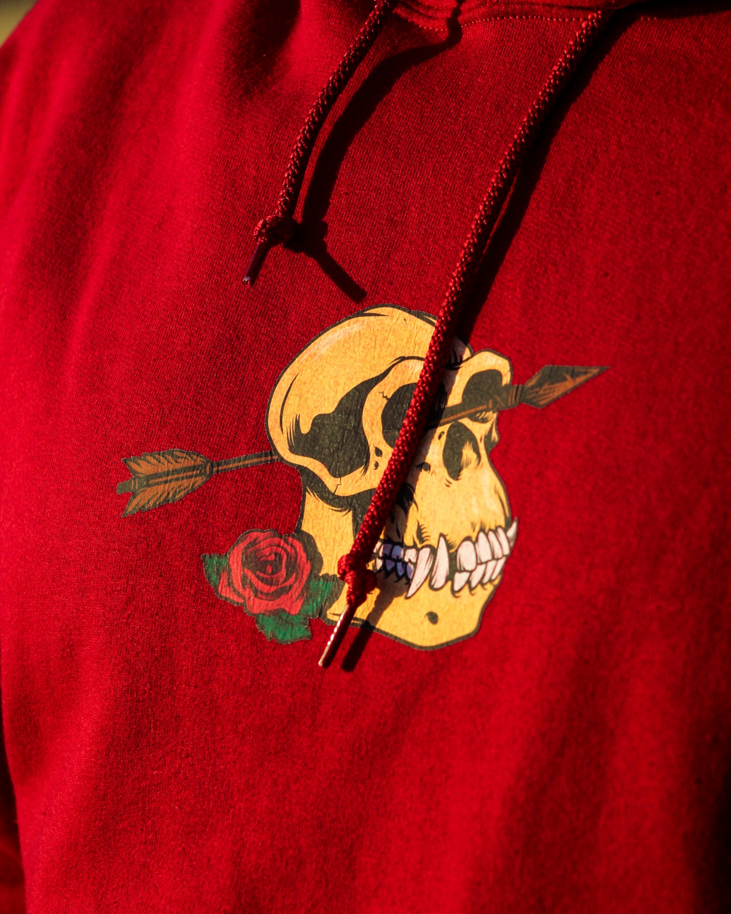 Arrow & Skull Hoodie - Red