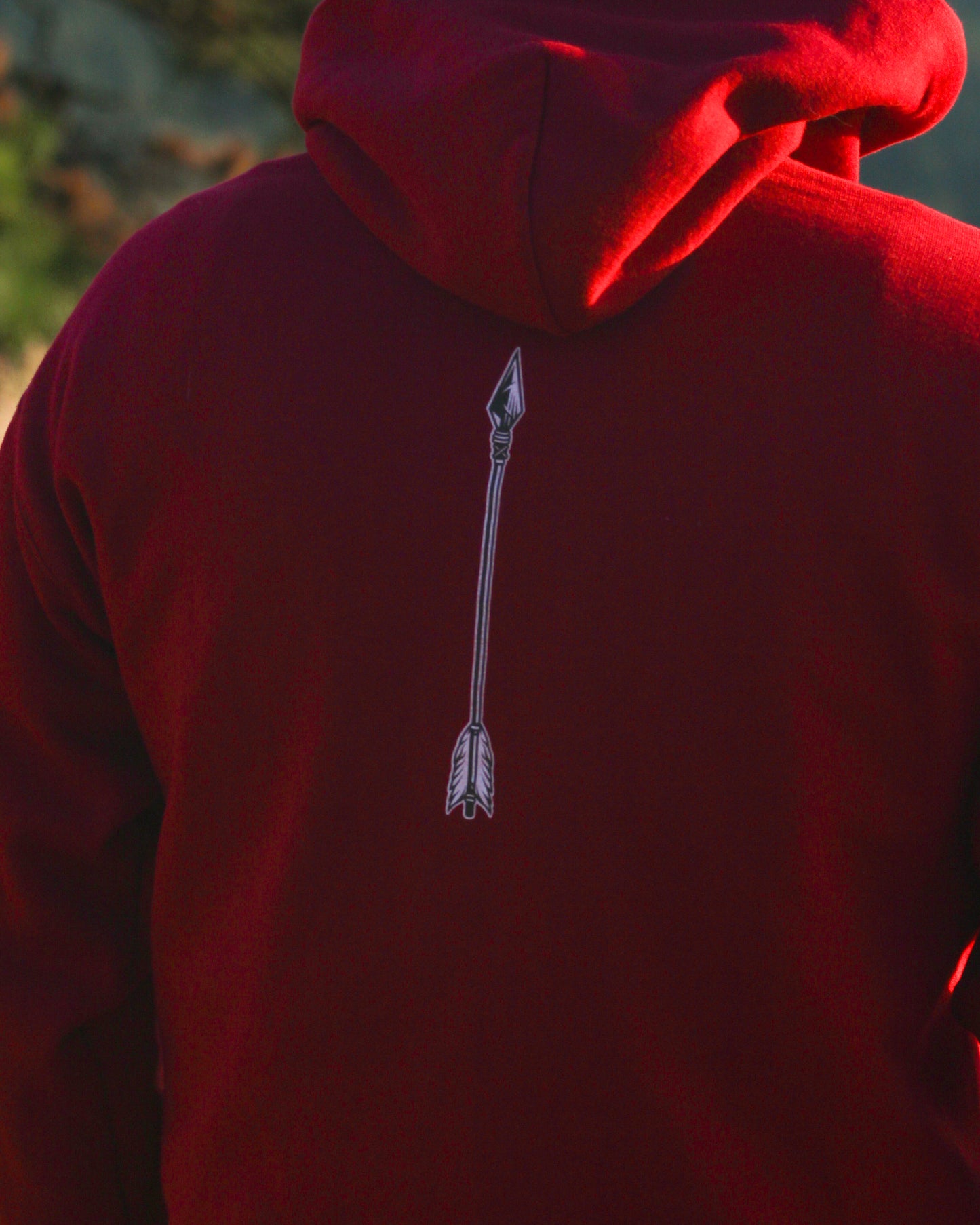 Arrow & Skull Hoodie - Red